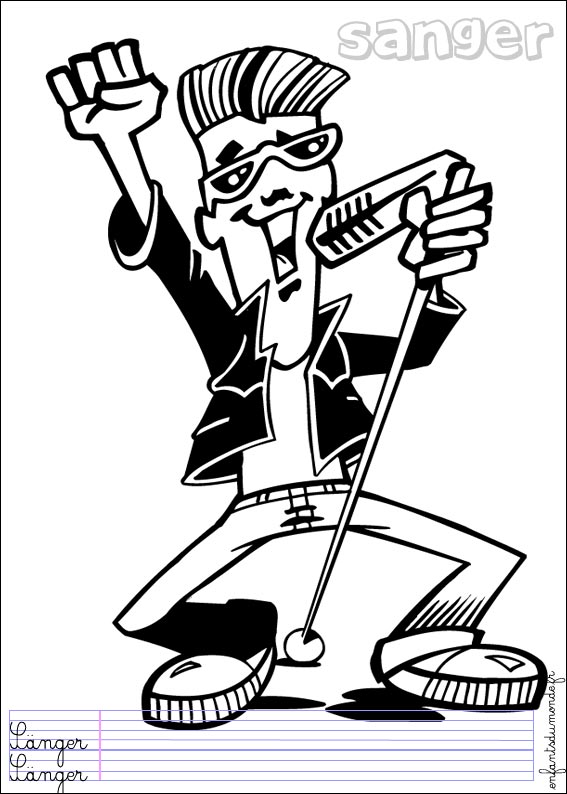coloriage chanteur 2
